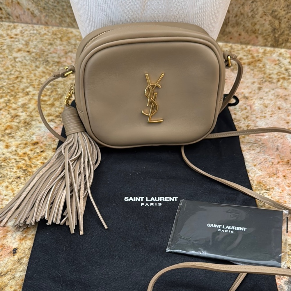 Saint Laurent Taupe Crossbody Bag